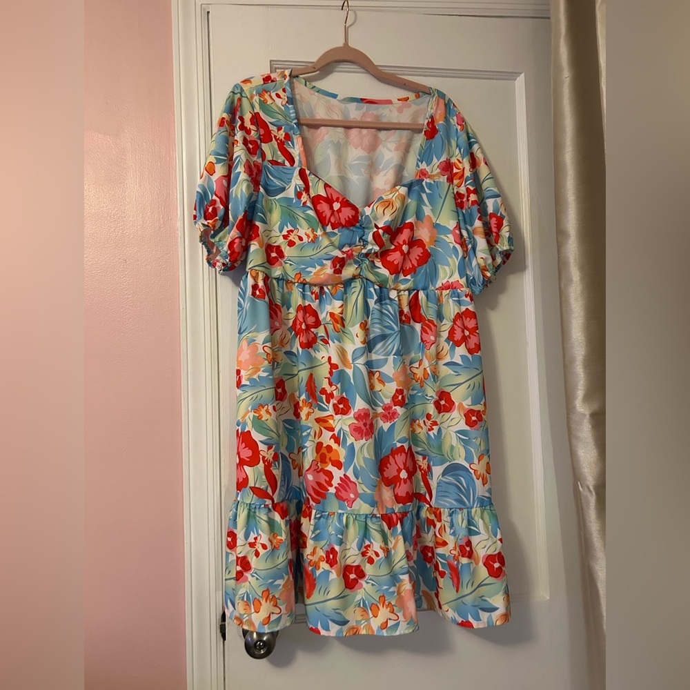 Floral Puff Sleeve Dress